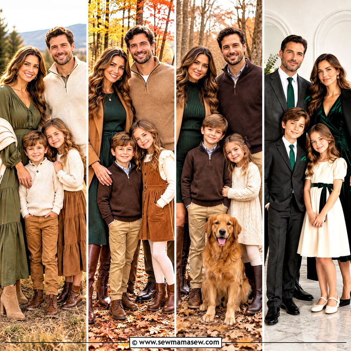 15 Green Dress Fall Family Photos Ideas for Lovely Memories