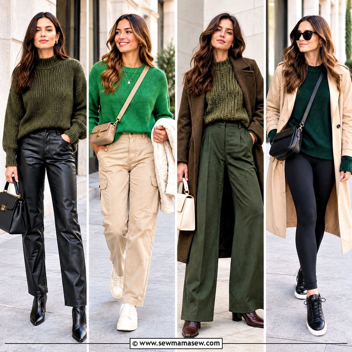 15 Green Knit Sweater Fall Style Ideas for Cozy Daily Looks