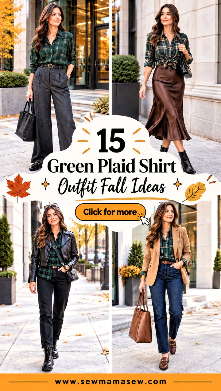 15 Green Plaid Shirt Outfit Fall Ideas for Cozy Weekends - 15 Green Plaid Shirt Outfit Fall Ideas for Cozy Weekends