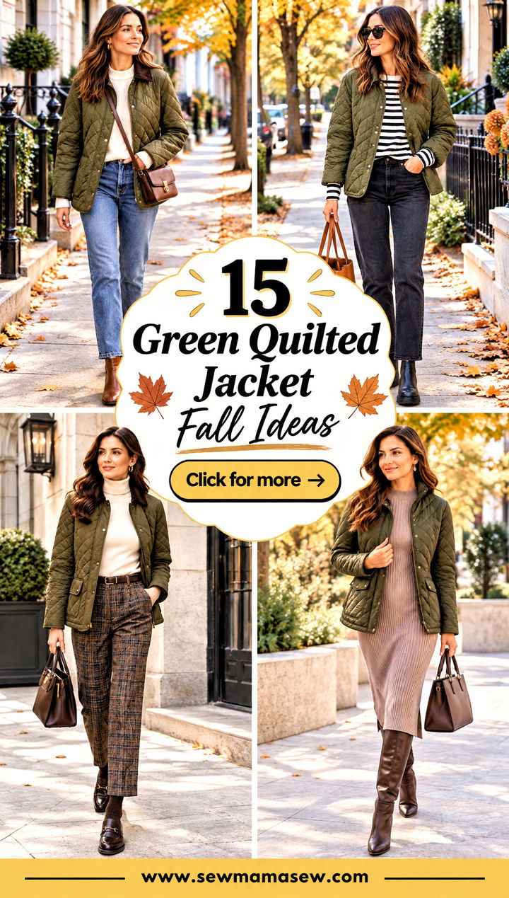 15 Green Quilted Jacket Fall Ideas for Cozy Outdoor Days - 15 Green Quilted Jacket Fall Ideas for Cozy Outdoor Days
