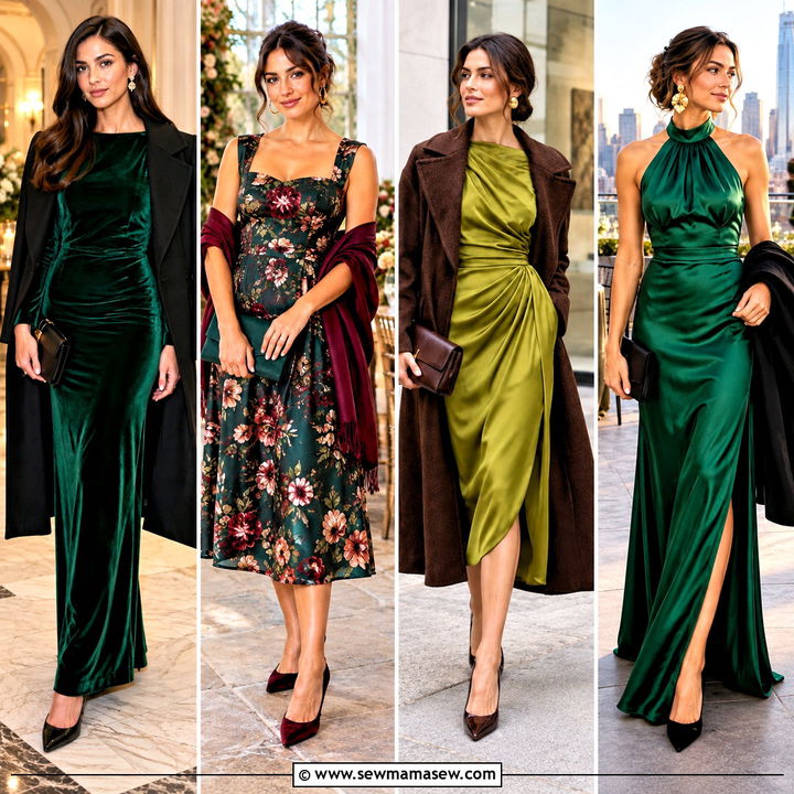 15 Green Wedding Guest Dress Fall Ideas for Romantic Looks