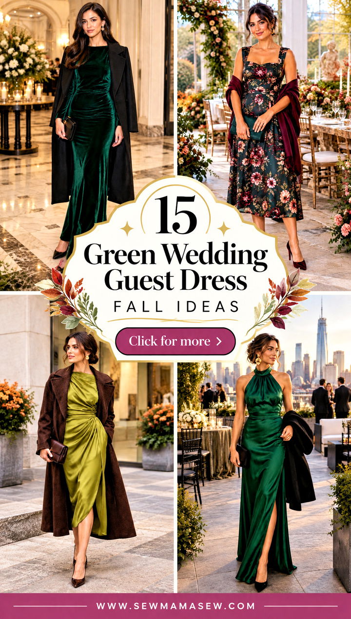 15 Green Wedding Guest Dress Fall Ideas for Romantic Looks - 15 Green Wedding Guest Dress Fall Ideas for Romantic Looks