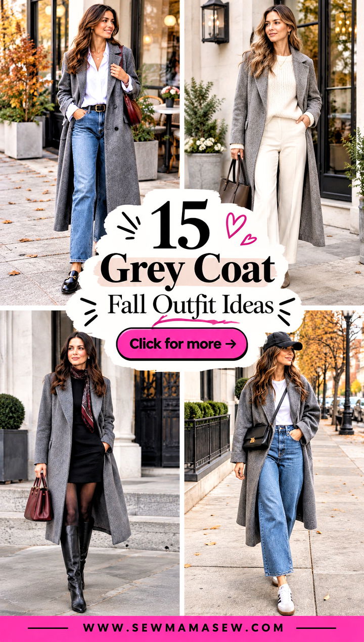 15 Grey Coat Fall Outfit Ideas for Effortless Office Style - 15 Grey Coat Fall Outfit Ideas for Effortless Office Style