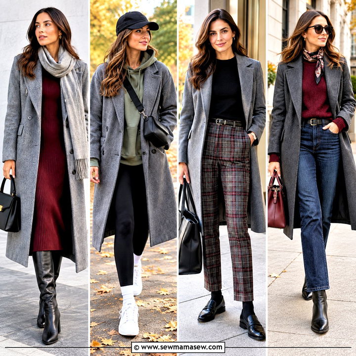 15 Grey Coat Outfit Fall Ideas for Chic Weekend Layering
