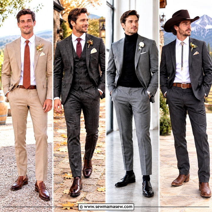 15 Groom Attire Fall Wedding Ideas for a Romantic Ceremony