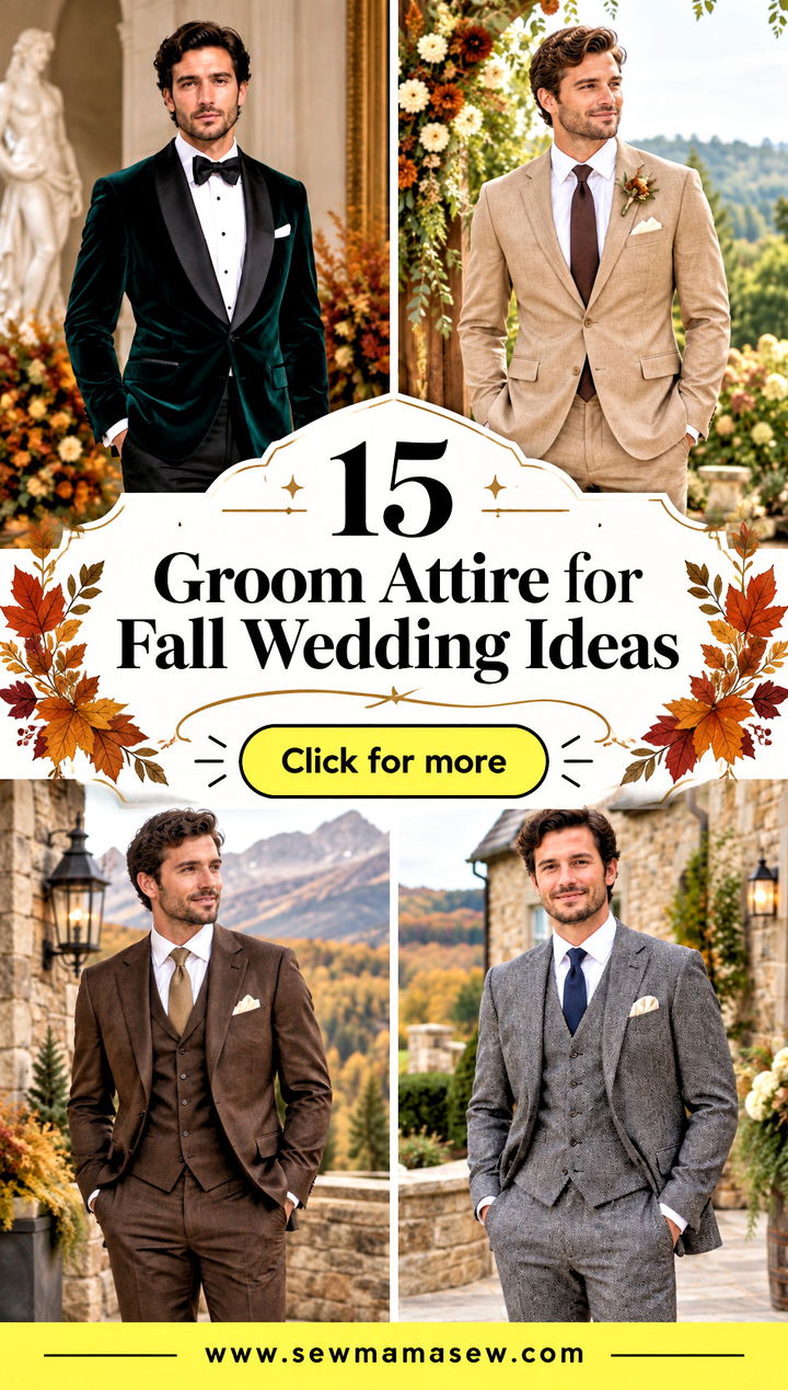 15 Groom Attire for Fall Wedding Ideas for Charming Vows - 15 Groom Attire for Fall Wedding Ideas for Charming Vows