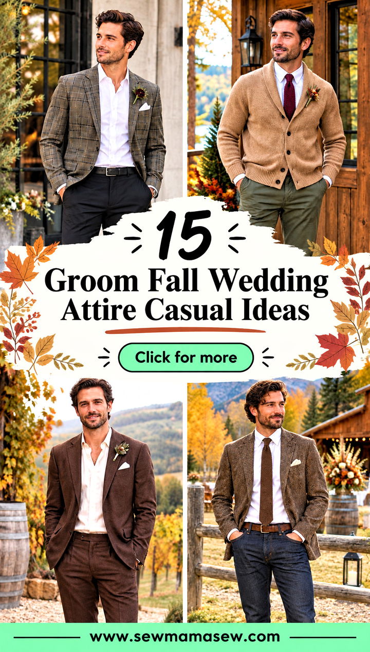 15 Groom Fall Wedding Attire Casual Ideas for Relaxed Vows - 15 Groom Fall Wedding Attire Casual Ideas for Relaxed Vows