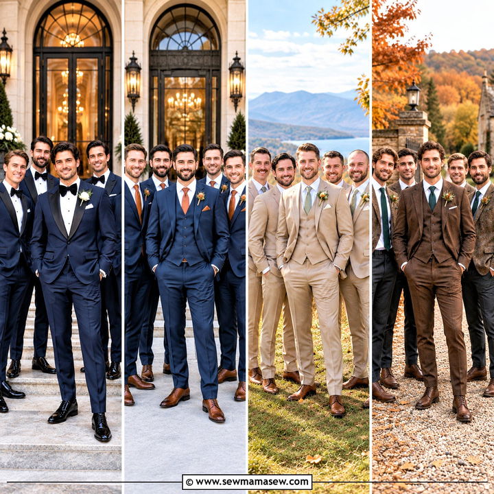 15 Groom and Groomsmen Attire Fall Wedding Ideas for Cozy Vows