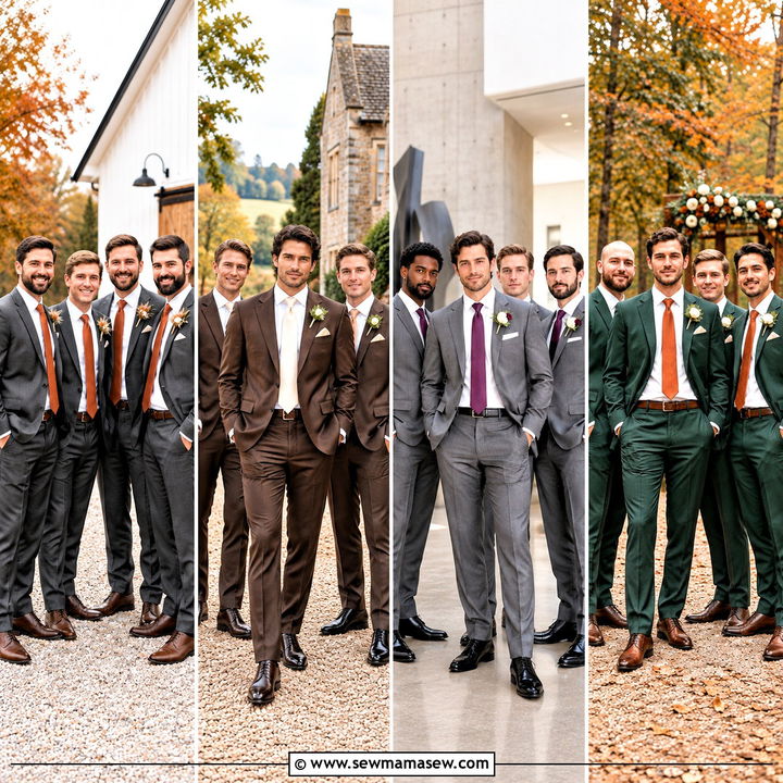 15 Groomsmen Attire Fall Color Combos for a Stunning Party
