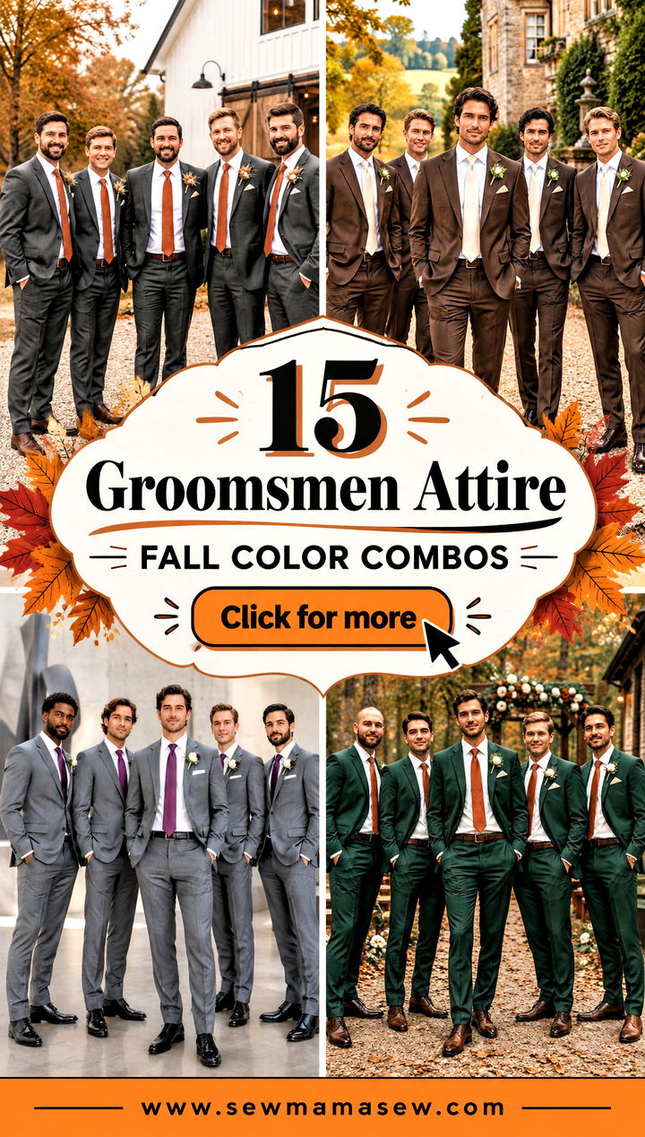 15 Groomsmen Attire Fall Color Combos for a Stunning Party - 15 Groomsmen Attire Fall Color Combos for a Stunning Party
