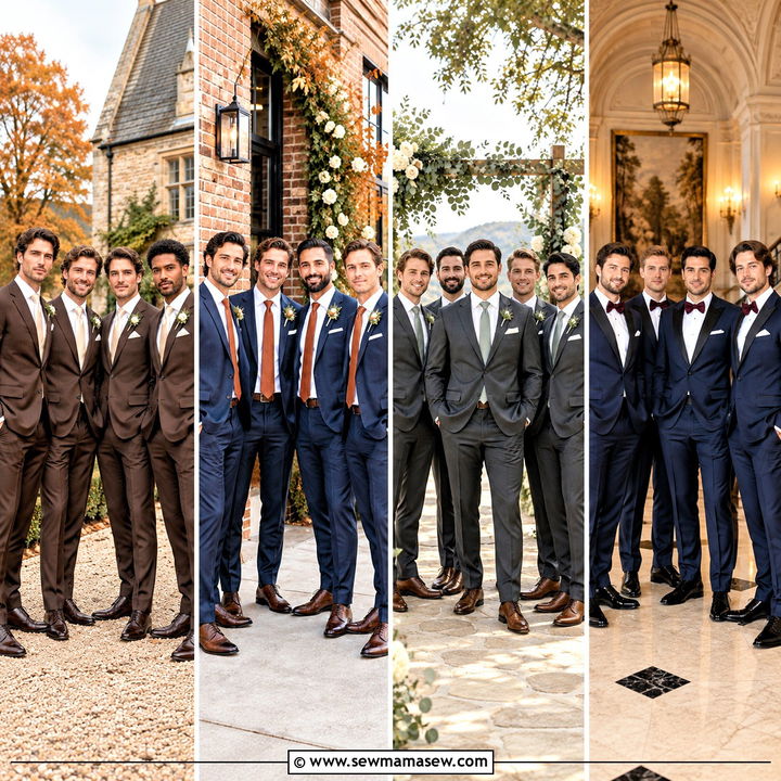 15 Groomsmen Attire Fall Wedding Color Combos to Love