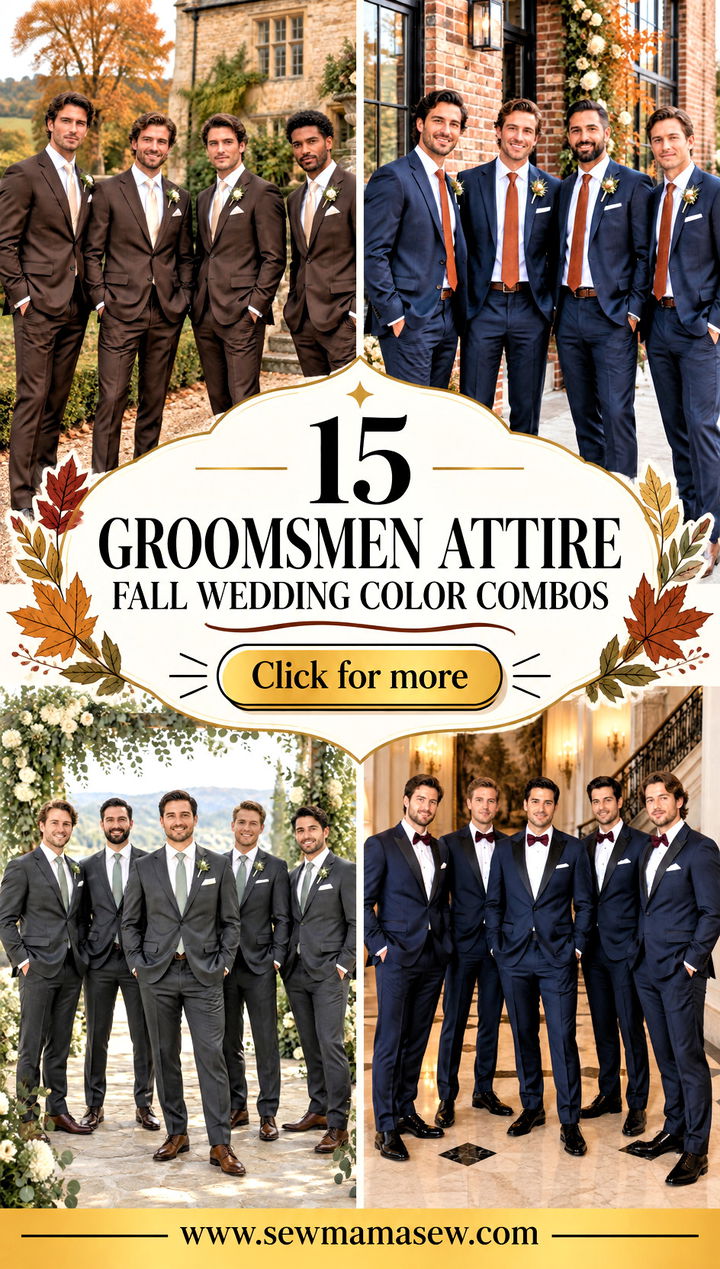 15 Groomsmen Attire Fall Wedding Color Combos to Love - 15 Groomsmen Attire Fall Wedding Color Combos to Love