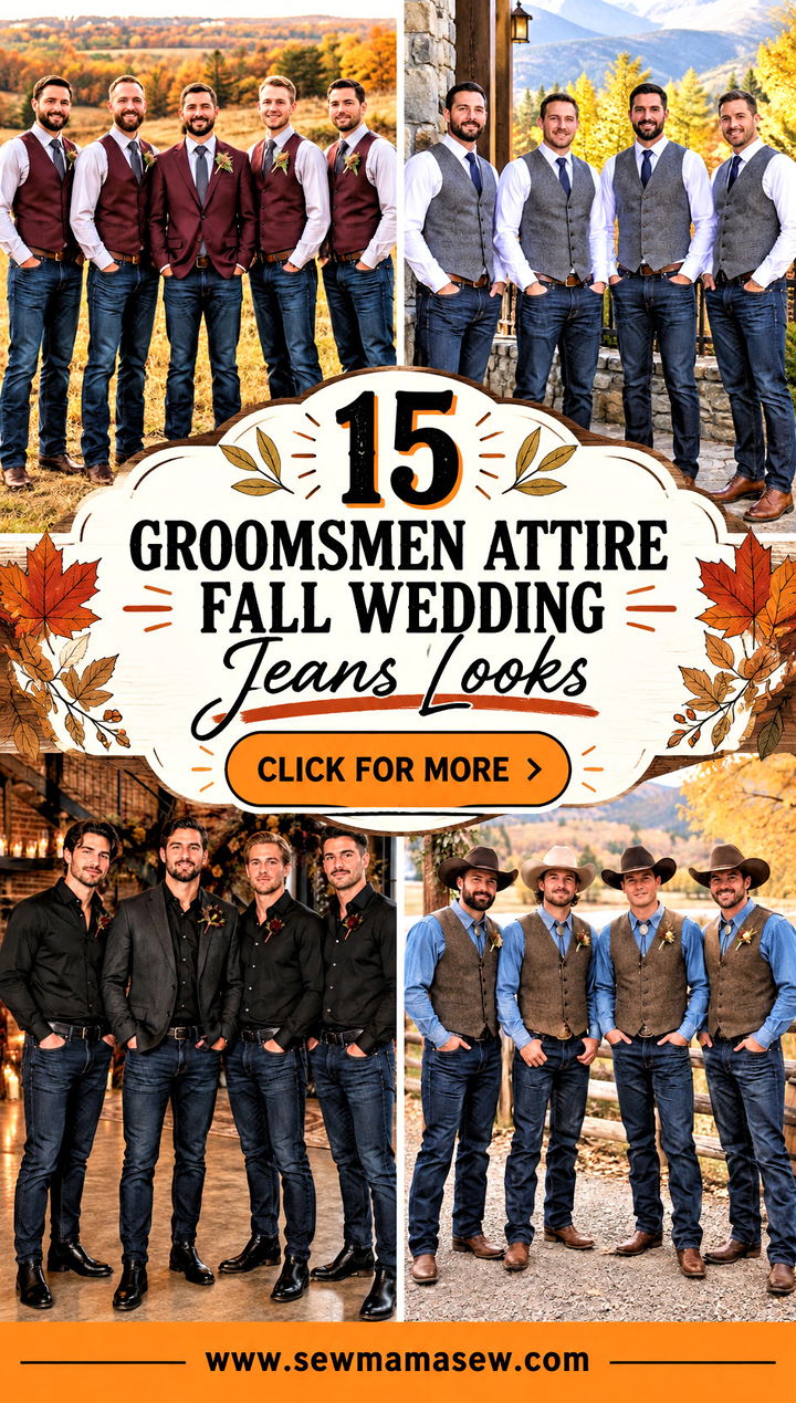 15 Groomsmen Attire Fall Wedding Jeans Looks for Rustic Charm - 15 Groomsmen Attire Fall Wedding Jeans Looks for Rustic Charm