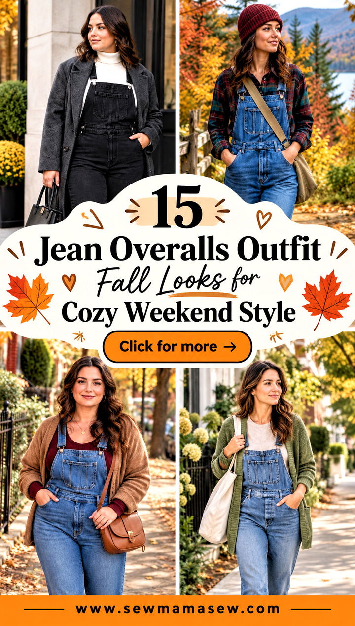 15 Jean Overalls Outfit Fall Looks for Cozy Weekend Style - 15 Jean Overalls Outfit Fall Looks for Cozy Weekend Style