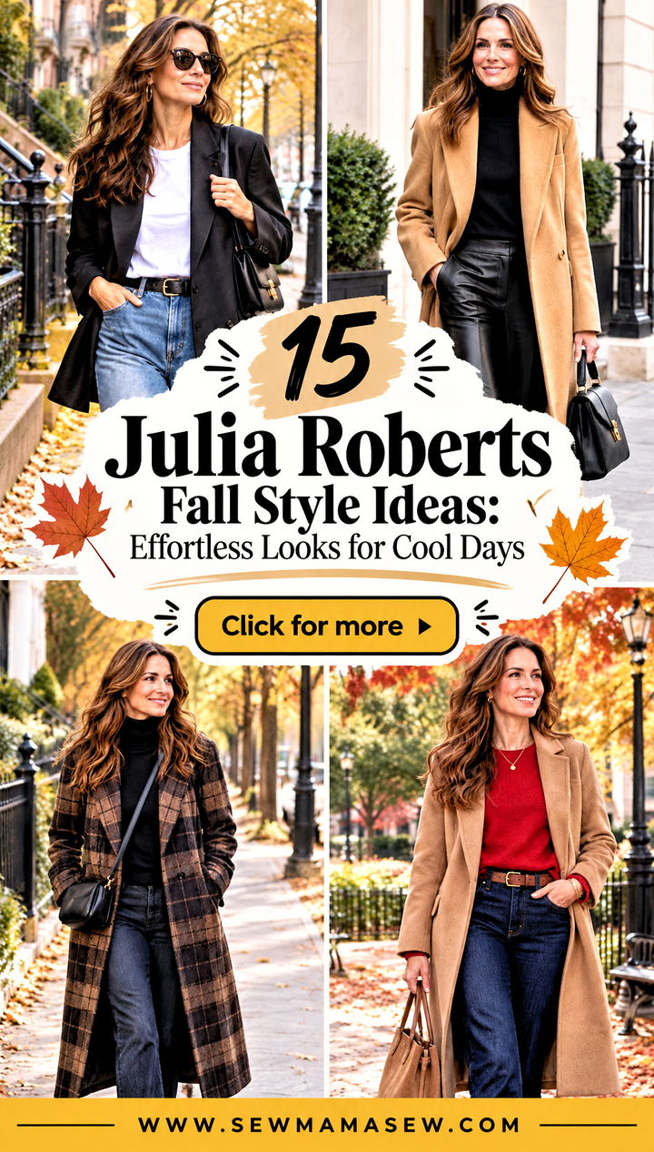 15 Julia Roberts Fall Style Ideas Effortless Looks for Cool Days - 15 Julia Roberts Fall Style Ideas: Effortless Looks for Cool Days