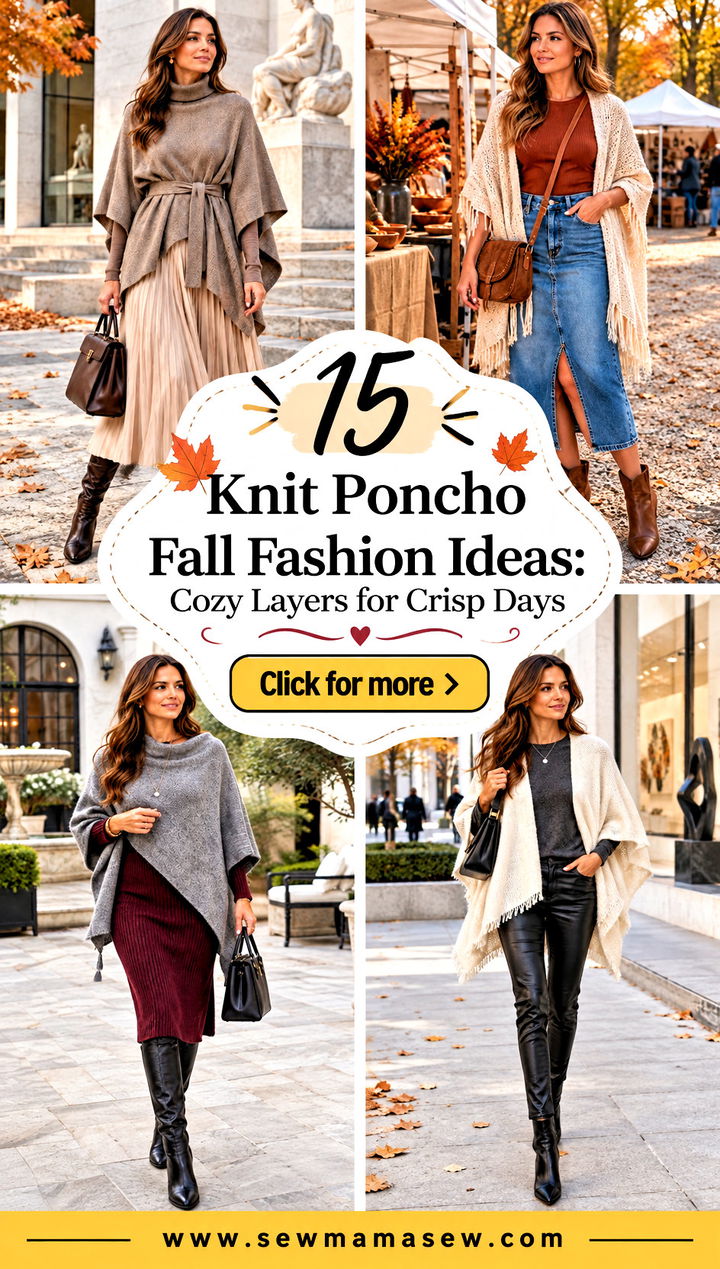 15 Knit Poncho Fall Fashion Ideas Cozy Layers for Crisp Days - 15 Knit Poncho Fall Fashion Ideas: Cozy Layers for Crisp Days