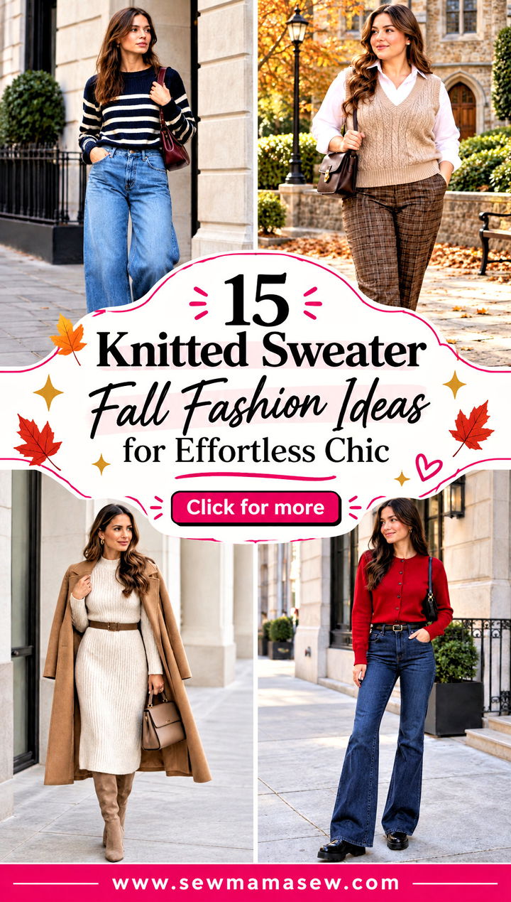 15 Knitted Sweater Fall Fashion Ideas for Effortless Chic - 15 Knitted Sweater Fall Fashion Ideas for Effortless Chic