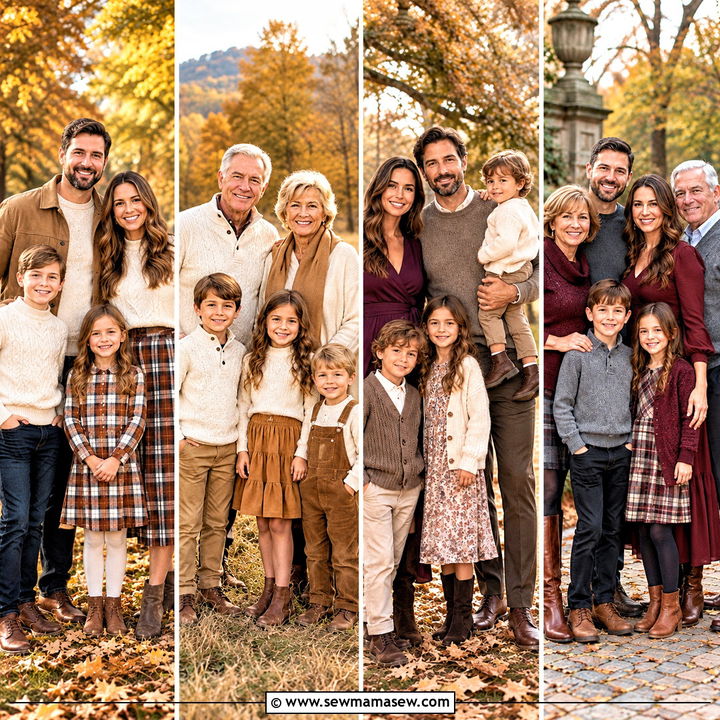 15 Large Family Fall Photoshoot Outfits for Warm Memories