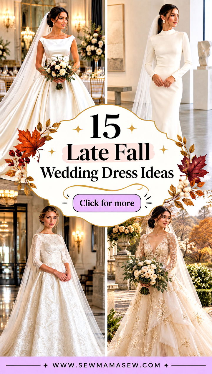 15 Late Fall Wedding Dress Ideas for a Romantic Bridal Look - 15 Late Fall Wedding Dress Ideas for a Romantic Bridal Look