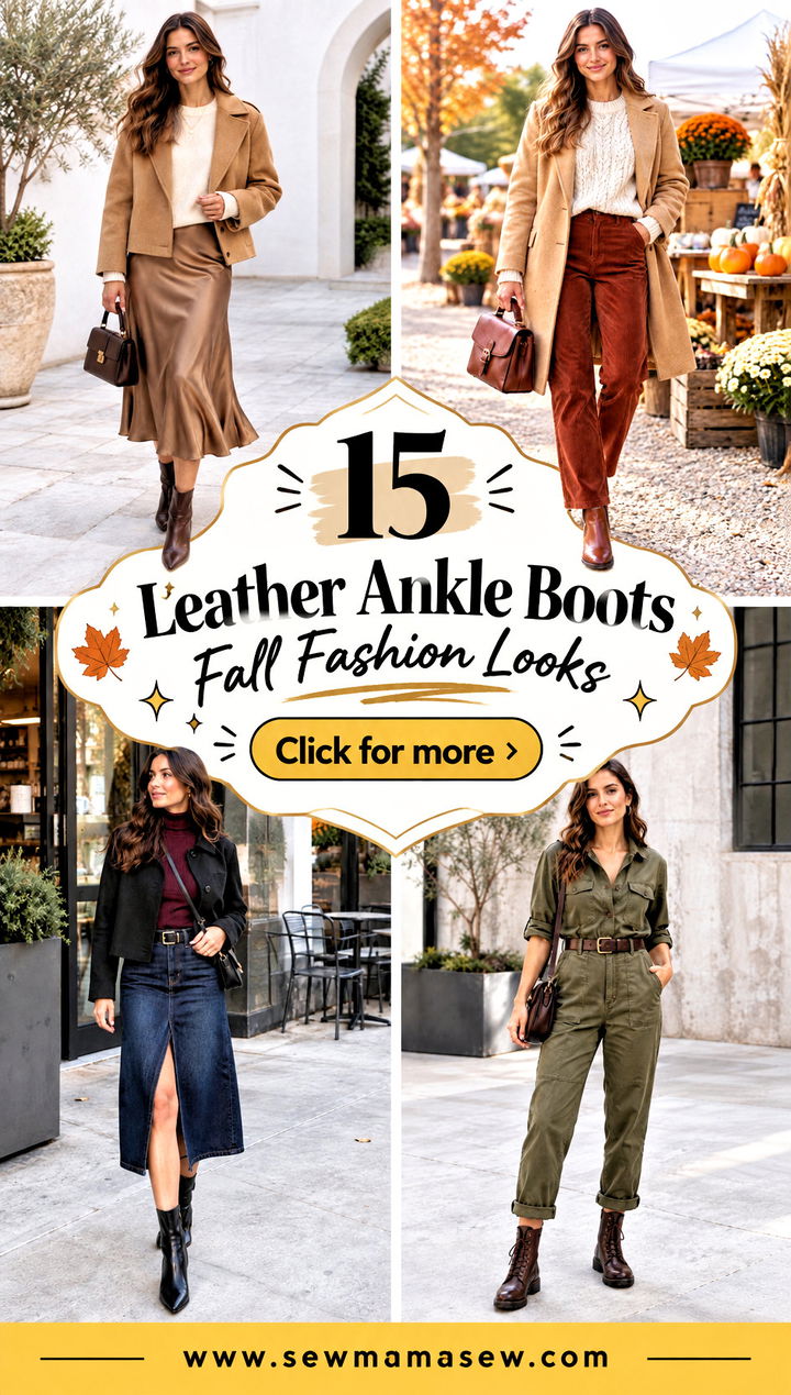 15 Leather Ankle Boots Fall Fashion Looks for Easy Chic - 15 Leather Ankle Boots Fall Fashion Looks for Easy Chic