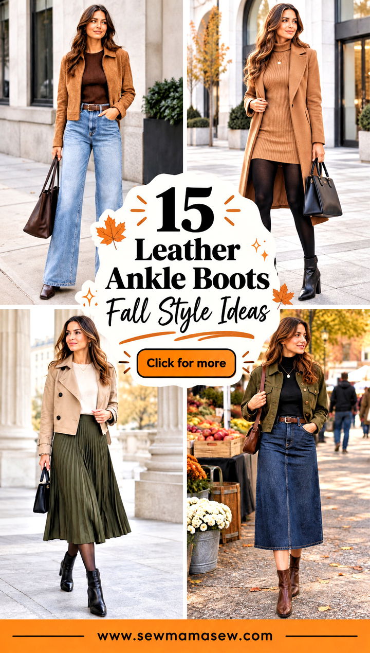 15 Leather Ankle Boots Fall Style Ideas for Polished Days - 15 Leather Ankle Boots Fall Style Ideas for Polished Days