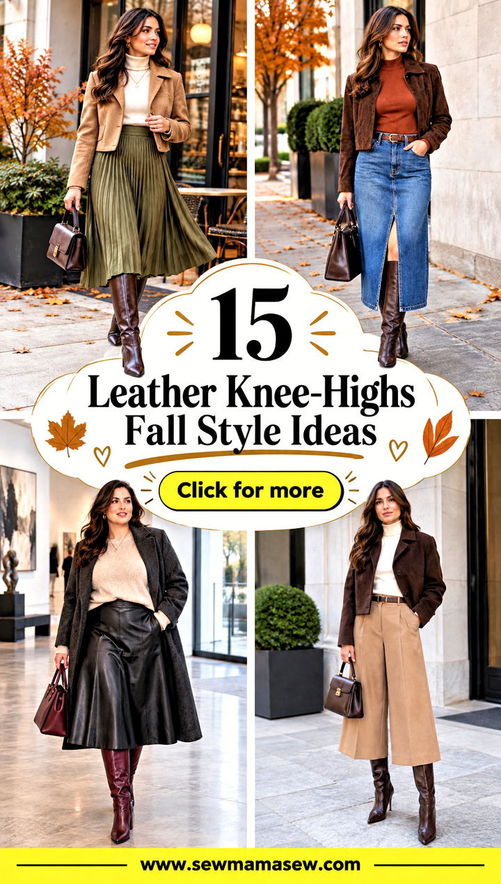 15 Leather Knee-Highs Fall Style Ideas for Cozy Elegance - 15 Leather Knee-Highs Fall Style Ideas for Cozy Elegance