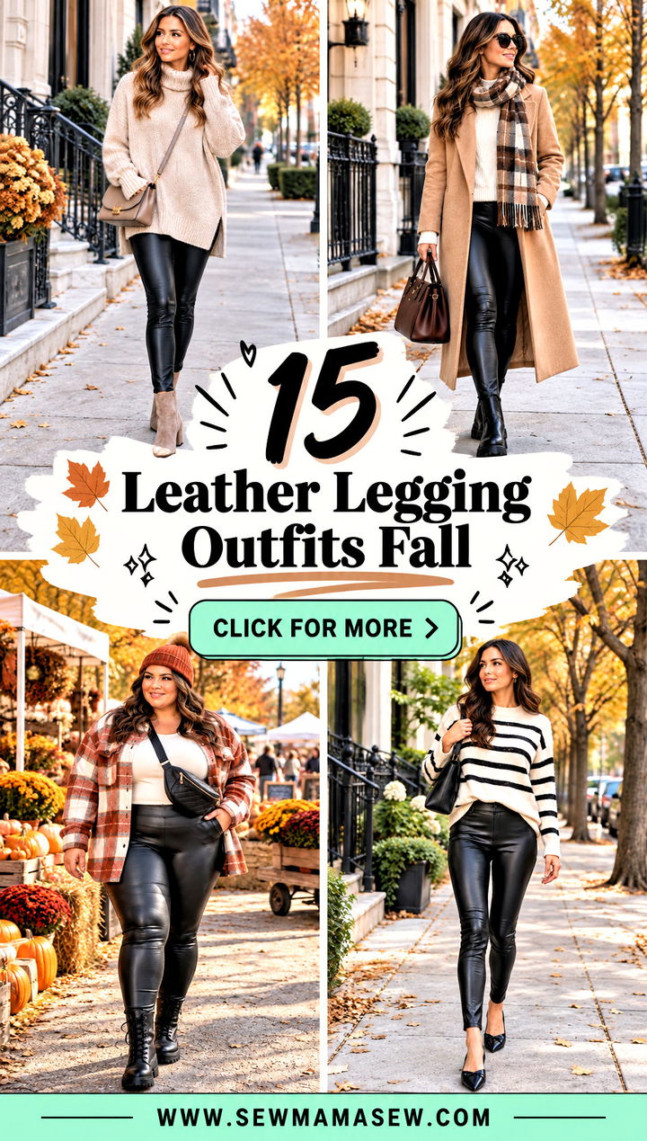 15 Leather Legging Outfits Fall Chic Looks for Busy Days - 15 Leather Legging Outfits Fall: Chic Looks for Busy Days