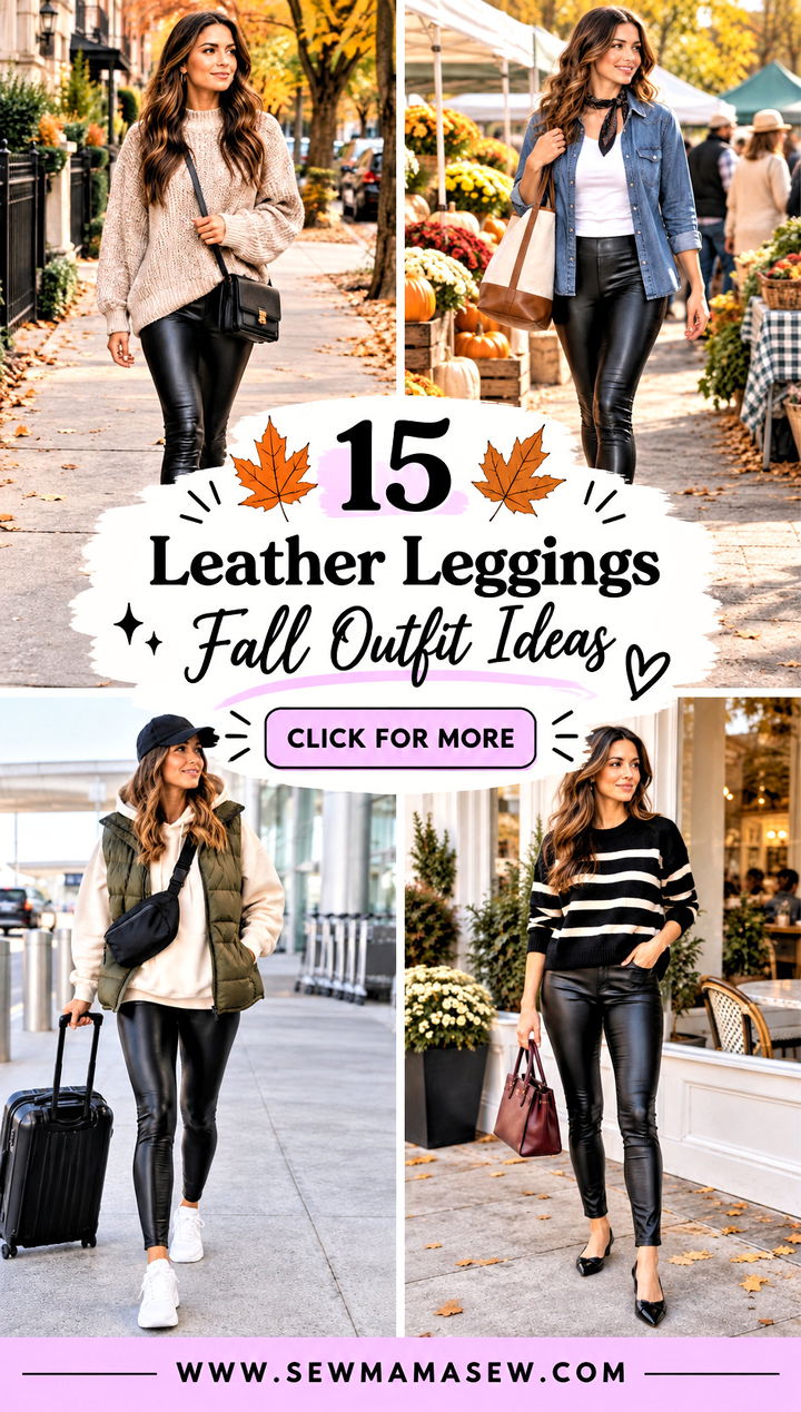15 Leather Leggings Fall Outfit Ideas for Cozy Chic Days - 15 Leather Leggings Fall Outfit Ideas for Cozy Chic Days