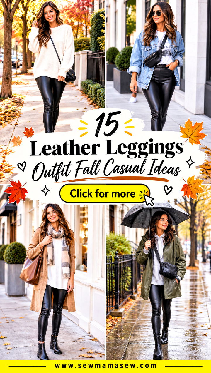15 Leather Leggings Outfit Fall Casual Ideas for Cozy Days - 15 Leather Leggings Outfit Fall Casual Ideas for Cozy Days