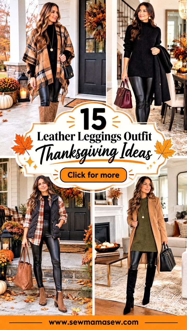 15 Leather Leggings Outfit Thanksgiving Ideas for Cozy Chic - 15 Leather Leggings Outfit Thanksgiving Ideas for Cozy Chic