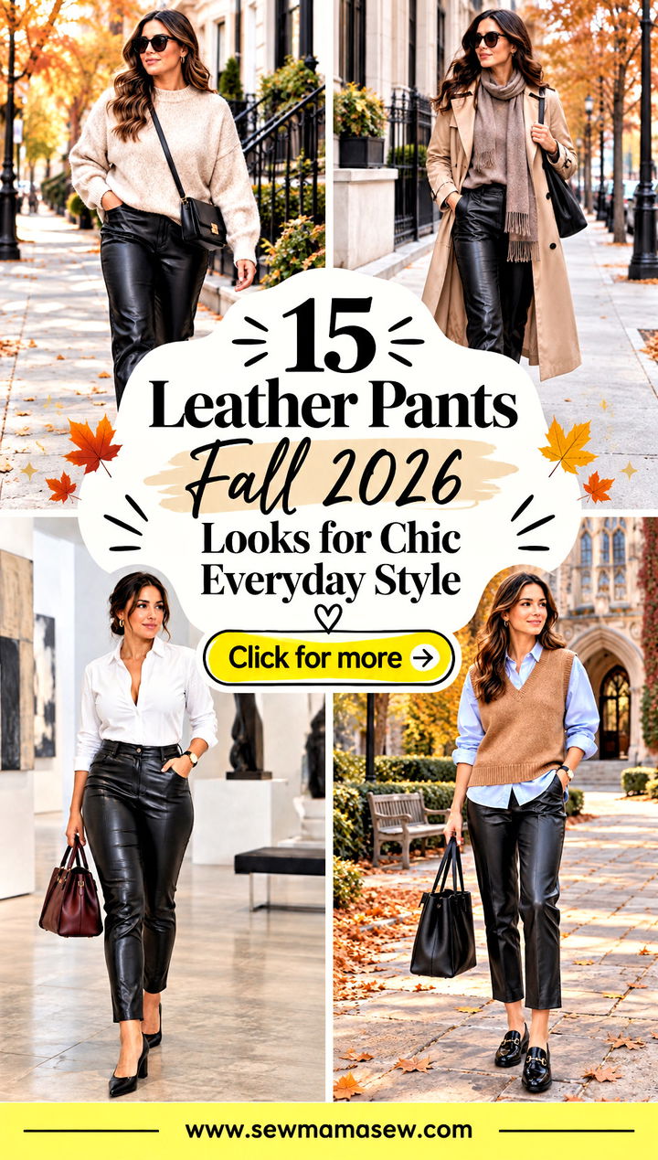 15 Leather Pants Fall 2026 Looks for Chic Everyday Style - 15 Leather Pants Fall 2026 Looks for Chic Everyday Style