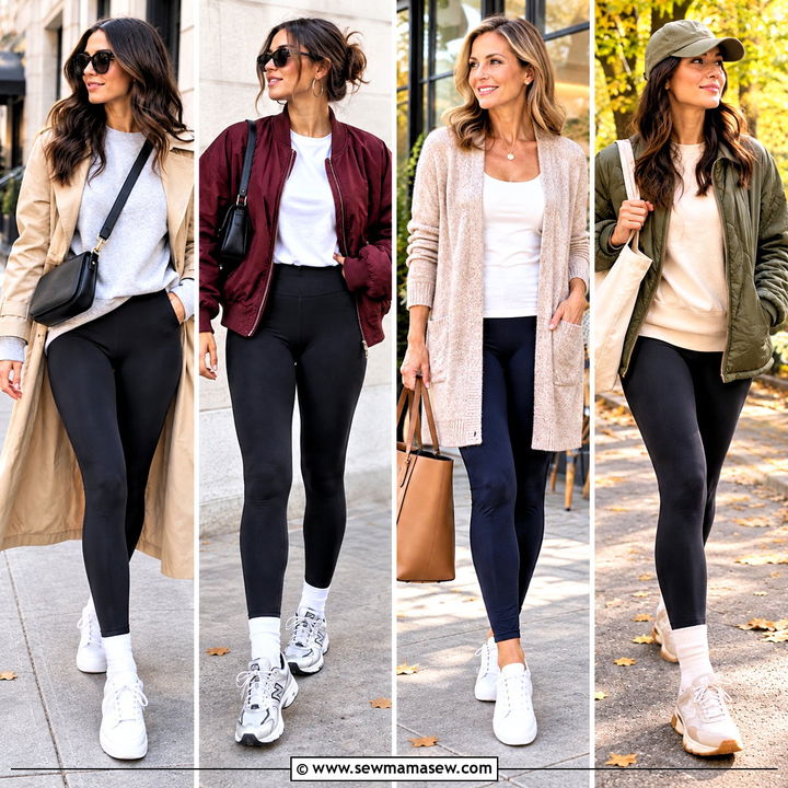 15 Leggings and Sneakers Outfit Fall Looks for Cozy Days