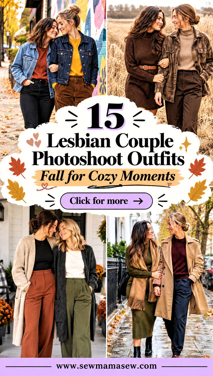 15 Lesbian Couple Photoshoot Outfits Fall for Cozy Moments - 15 Lesbian Couple Photoshoot Outfits Fall for Cozy Moments