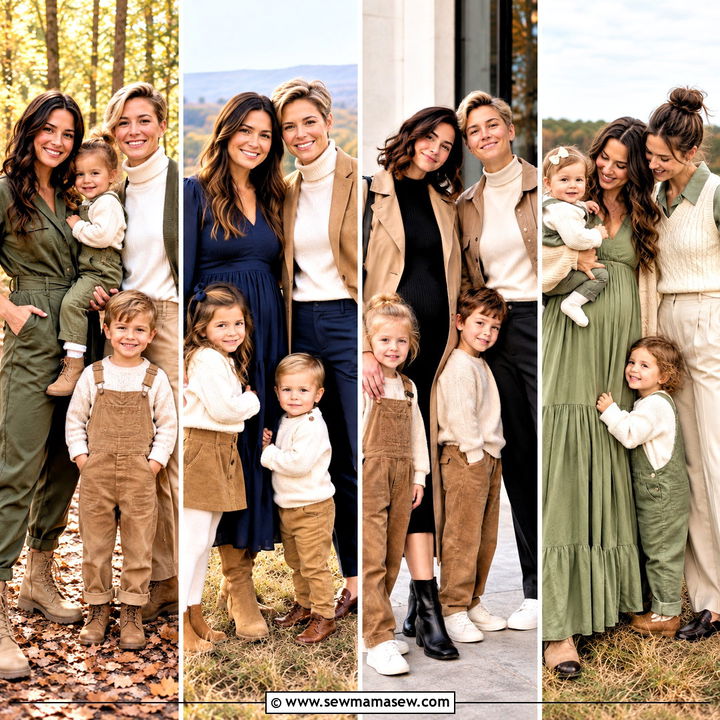 15 Lesbian Fall Family Pictures Outfits for Warm Memories