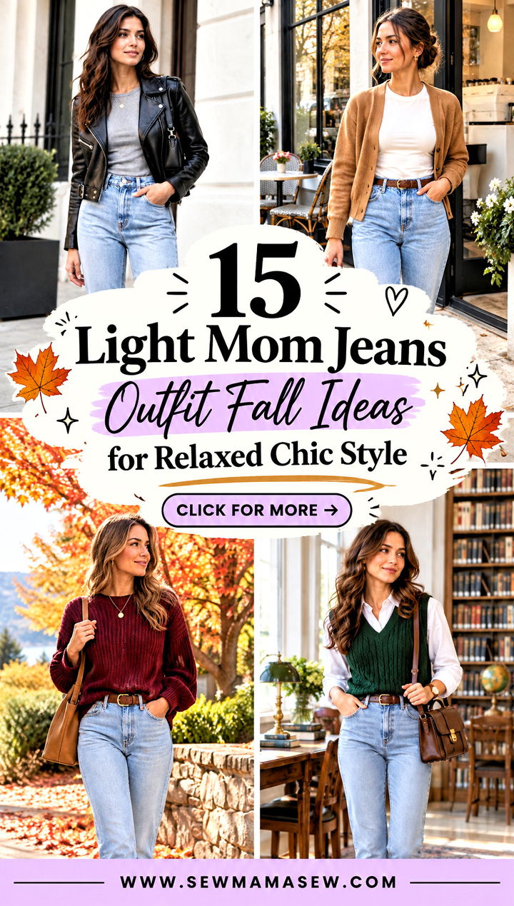 15 Light Mom Jeans Outfit Fall Ideas for Relaxed Chic Style - 15 Light Mom Jeans Outfit Fall Ideas for Relaxed Chic Style