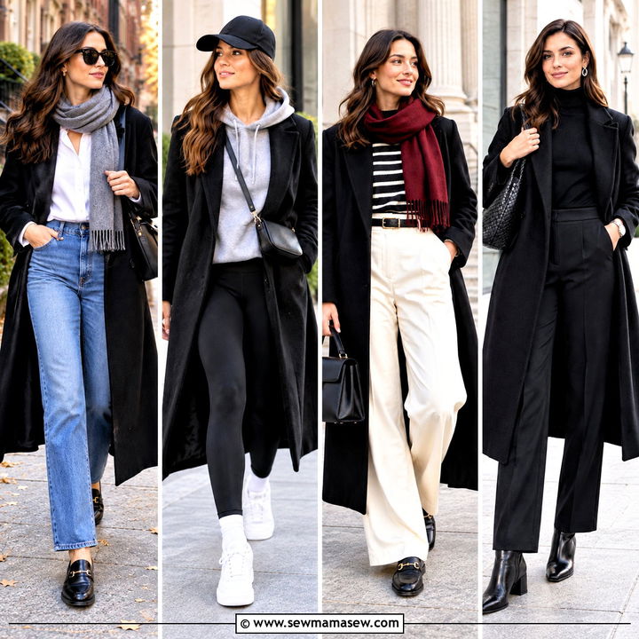 15 Long Black Coat Outfit Autumn Ideas for Timeless Chic