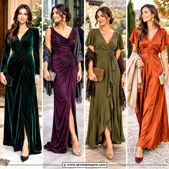 15 Long Dress Wedding Guest Fall Ideas for Elegant Evenings