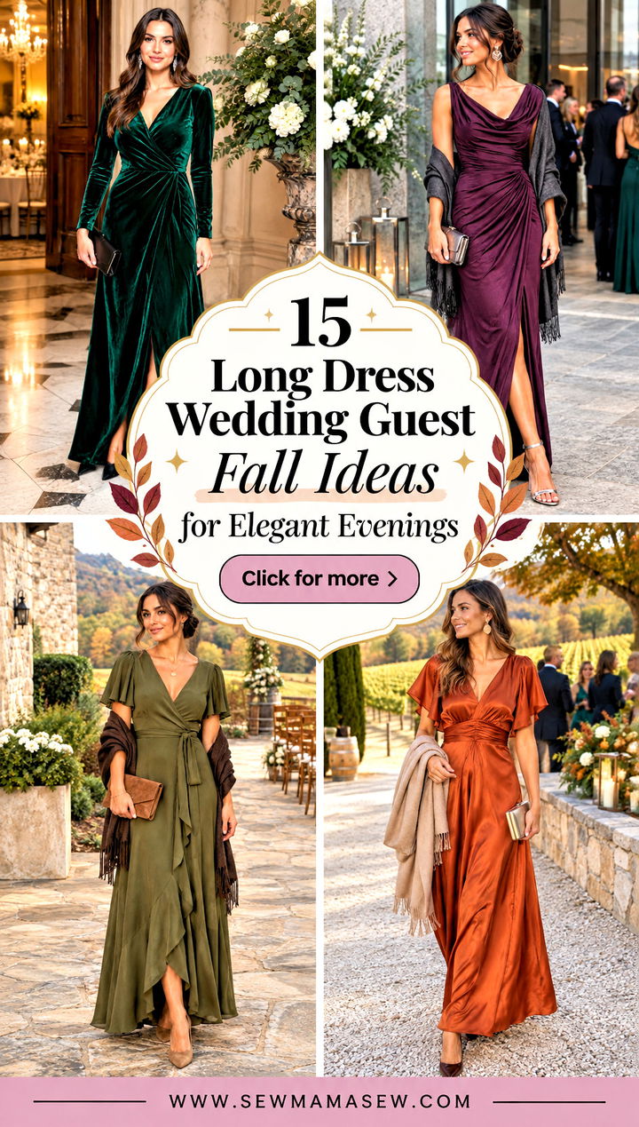 15 Long Dress Wedding Guest Fall Ideas for Elegant Evenings - 15 Long Dress Wedding Guest Fall Ideas for Elegant Evenings