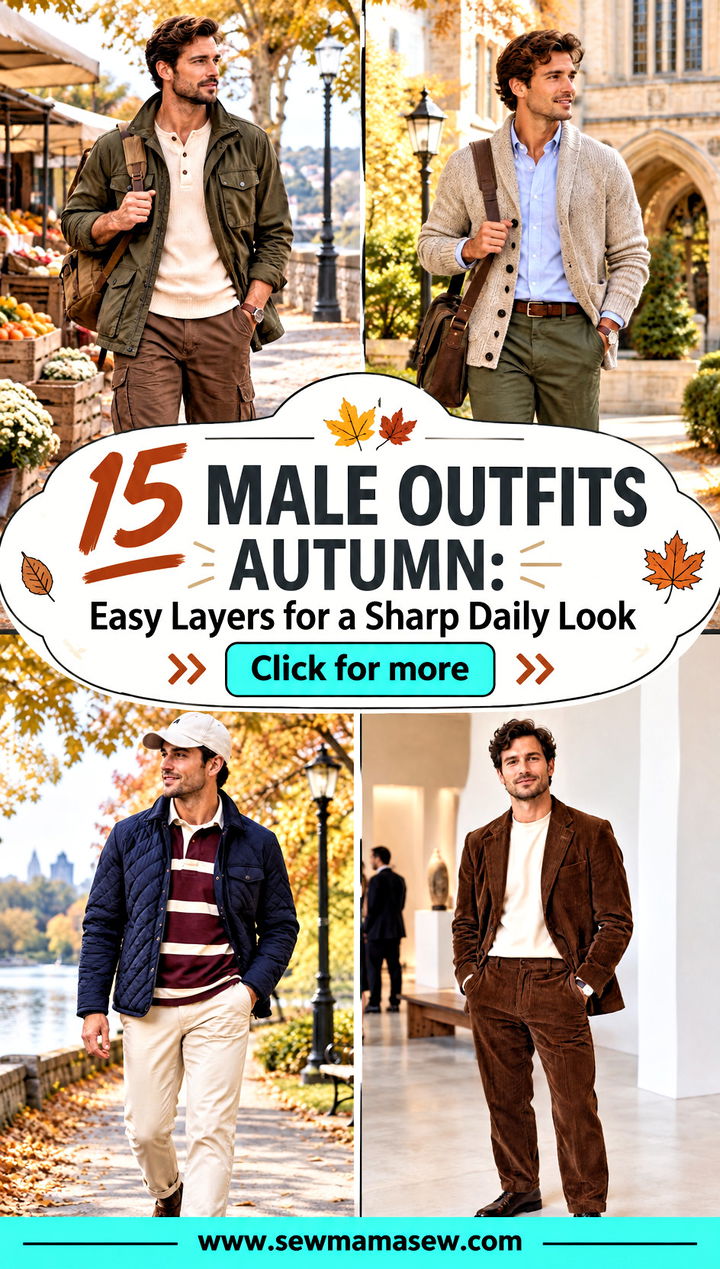 15 Male Outfits Autumn Easy Layers for a Sharp Daily Look - 15 Male Outfits Autumn: Easy Layers for a Sharp Daily Look