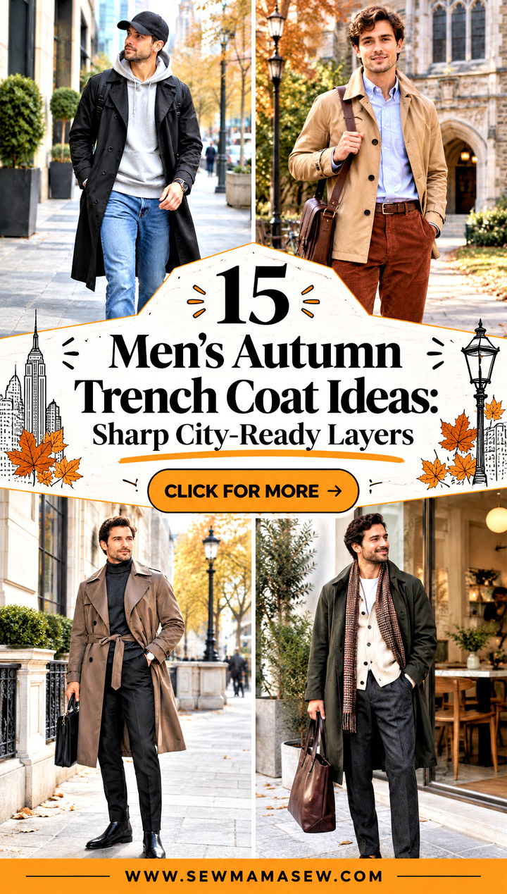 15 Mens Autumn Trench Coat Ideas Sharp City-Ready Layers - 15 Men's Autumn Trench Coat Ideas: Sharp City-Ready Layers