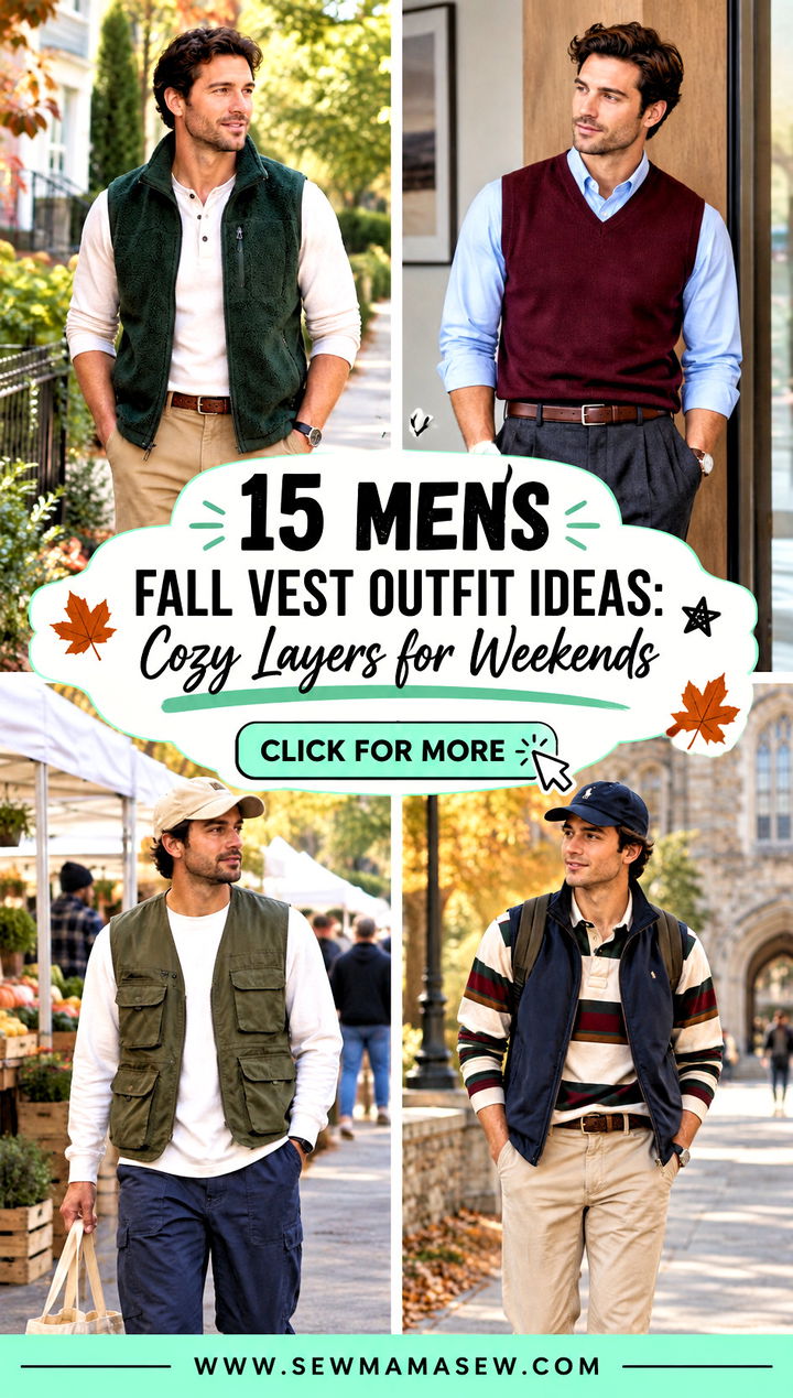 15 Mens Fall Vest Outfit Ideas Cozy Layers for Weekends - 15 Mens Fall Vest Outfit Ideas: Cozy Layers for Weekends
