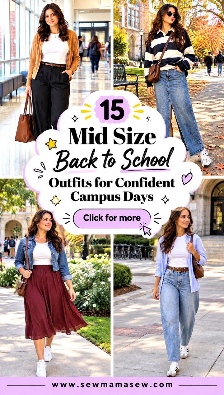 15 Mid Size Back to School Outfits for Confident Campus Days - 15 Mid Size Back to School Outfits for Confident Campus Days