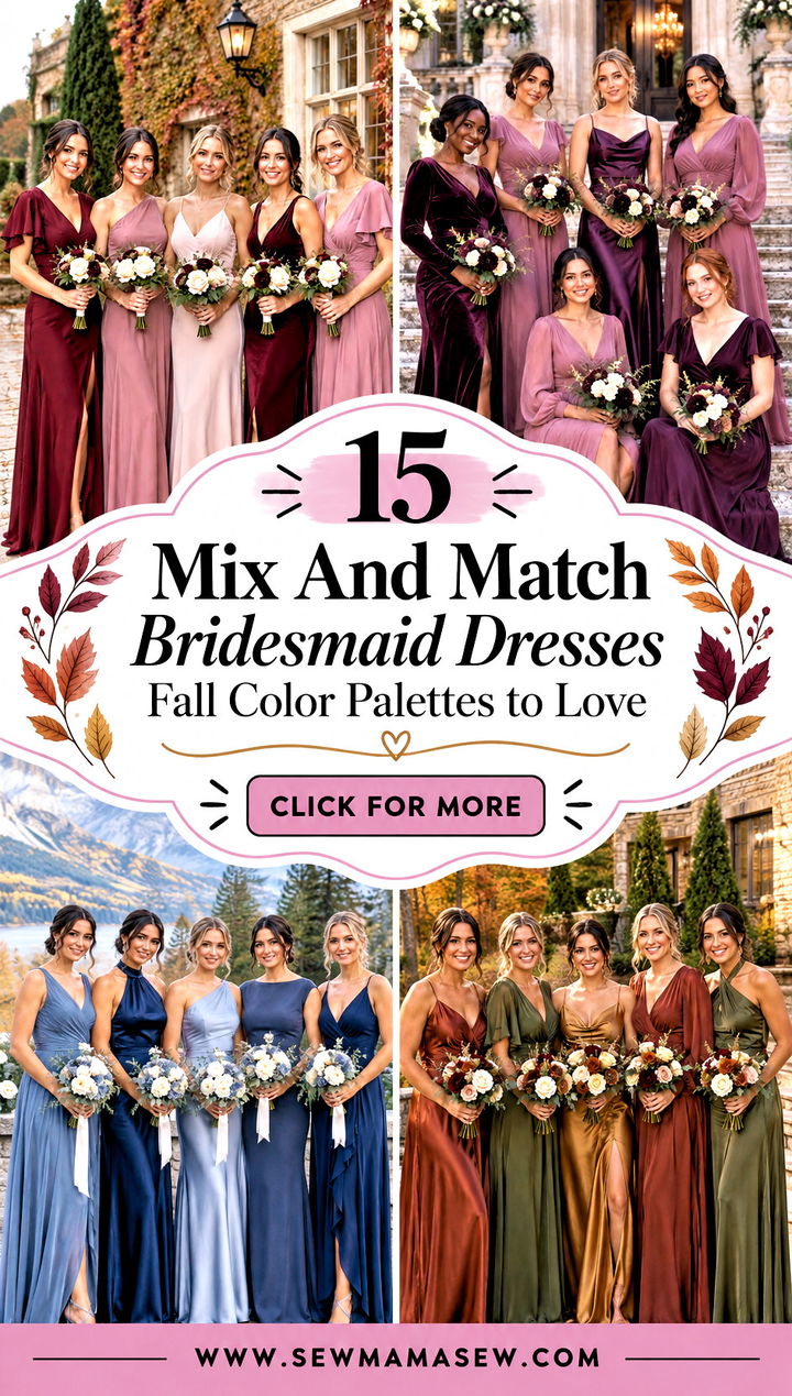 15 Mix And Match Bridesmaid Dresses Fall Color Palettes to Love - 15 Mix And Match Bridesmaid Dresses Fall Color Palettes to Love