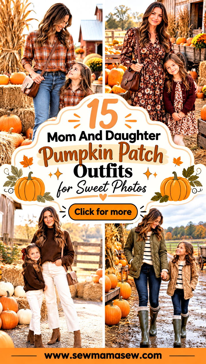 15 Mom And Daughter Pumpkin Patch Outfits for Sweet Photos - 15 Mom And Daughter Pumpkin Patch Outfits for Sweet Photos
