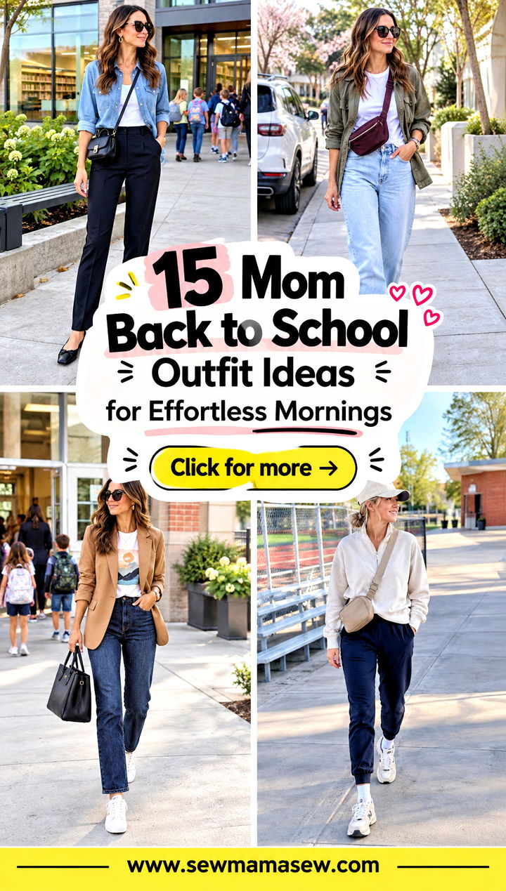 15 Mom Back to School Outfit Ideas for Effortless Mornings - 15 Mom Back to School Outfit Ideas for Effortless Mornings
