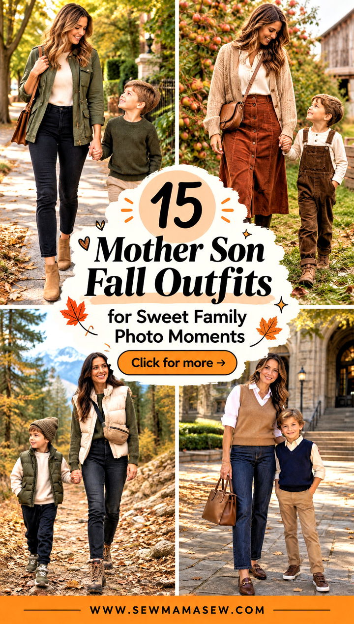 15 Mother Son Fall Outfits for Sweet Family Photo Moments - 15 Mother Son Fall Outfits for Sweet Family Photo Moments