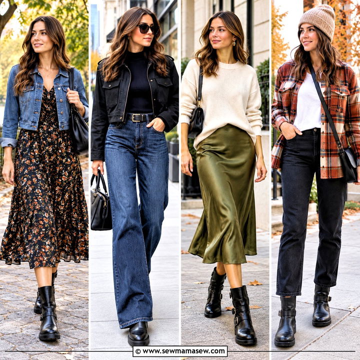 15 Moto Boots Fall Outfit Ideas for Effortless City Style