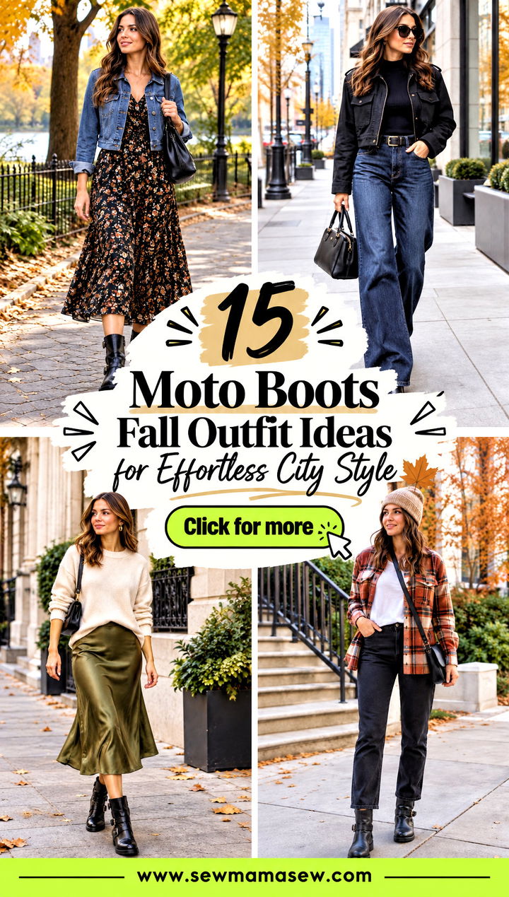 15 Moto Boots Fall Outfit Ideas for Effortless City Style - 15 Moto Boots Fall Outfit Ideas for Effortless City Style
