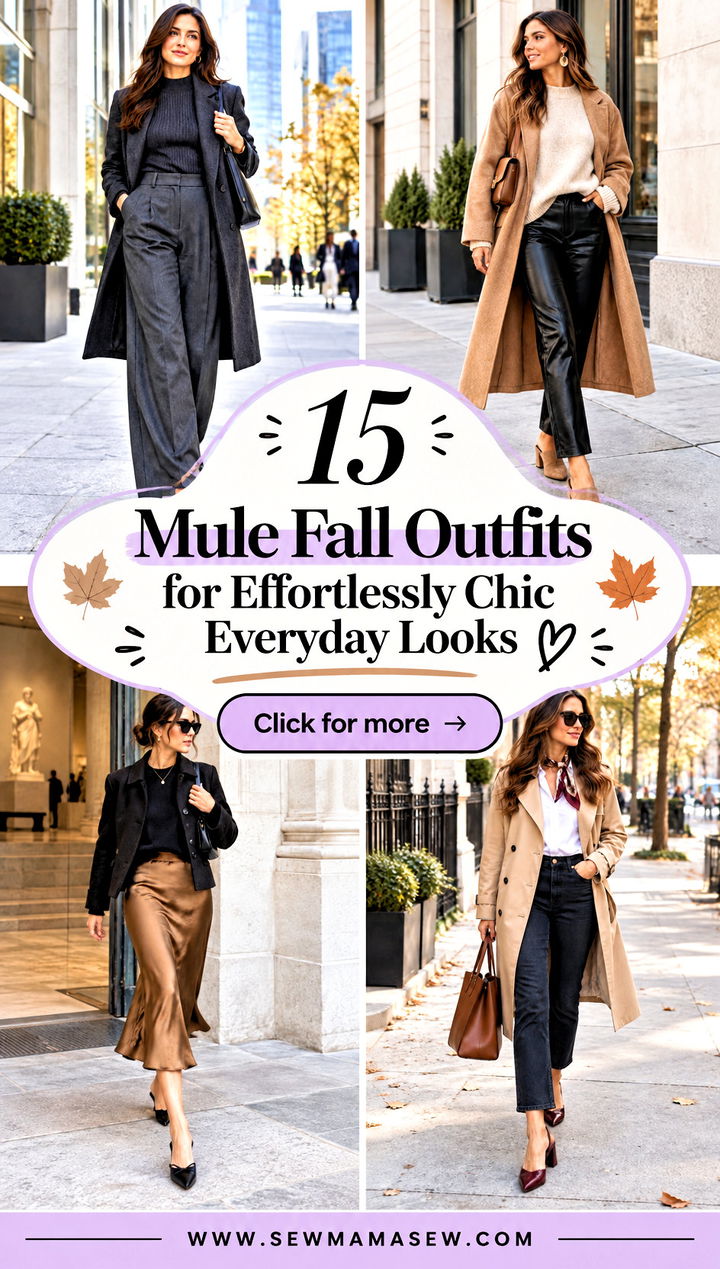 15 Mule Fall Outfits for Effortlessly Chic Everyday Looks - 15 Mule Fall Outfits for Effortlessly Chic Everyday Looks