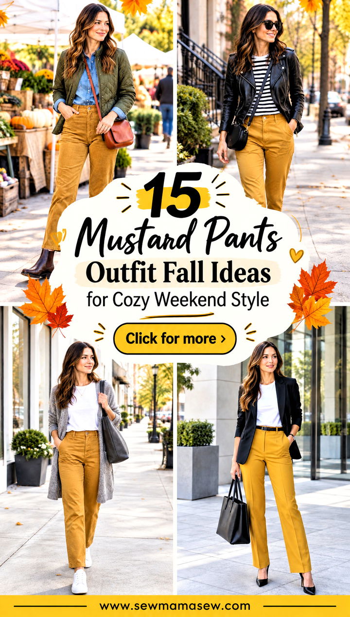 15 Mustard Pants Outfit Fall Ideas for Cozy Weekend Style - 15 Mustard Pants Outfit Fall Ideas for Cozy Weekend Style
